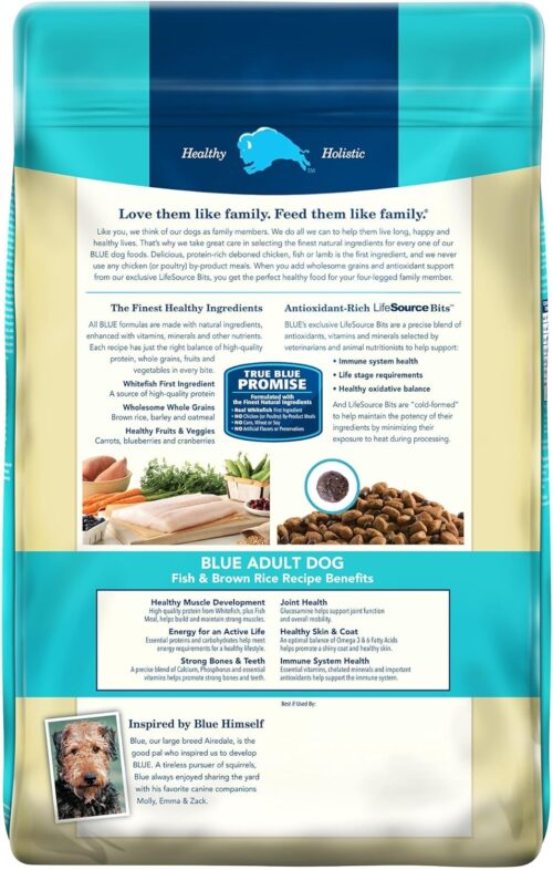 Blue Buffalo Life Protection Formula Adult Dry Dog Food, Helps Build and Maintain Strong Muscles, Made with Natural Ingredients, Chicken & Brown Rice Recipe, 30-lb. Bag - Image 229