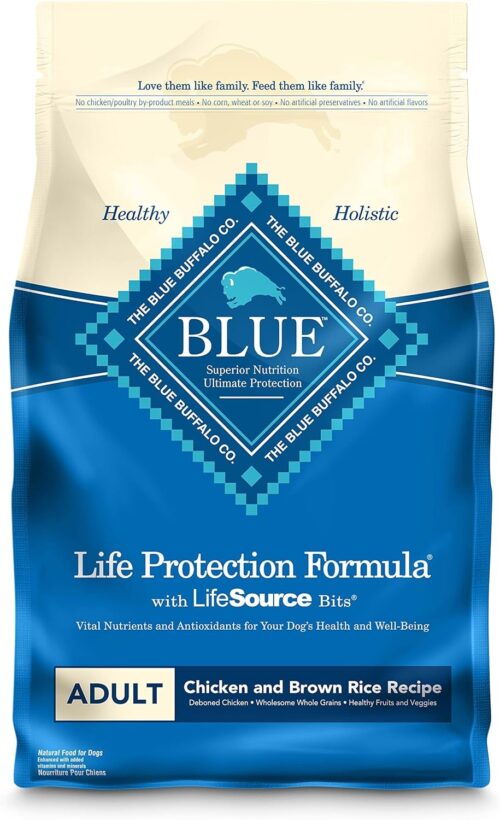 Blue Buffalo Life Protection Formula Adult Dry Dog Food, Helps Build and Maintain Strong Muscles, Made with Natural Ingredients, Chicken & Brown Rice Recipe, 30-lb. Bag - Image 245