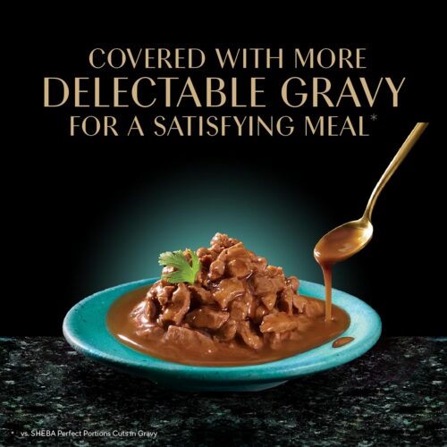 Sheba Perfect Portions Wet Cat Food Cuts in Gravy Variety Pack, Roasted Chicken Entree, With Sustainable Salmon, and Tender Turkey Entree, 2.6 oz. Twin-Pack Trays (24 Count, 48 Servings) - Image 111