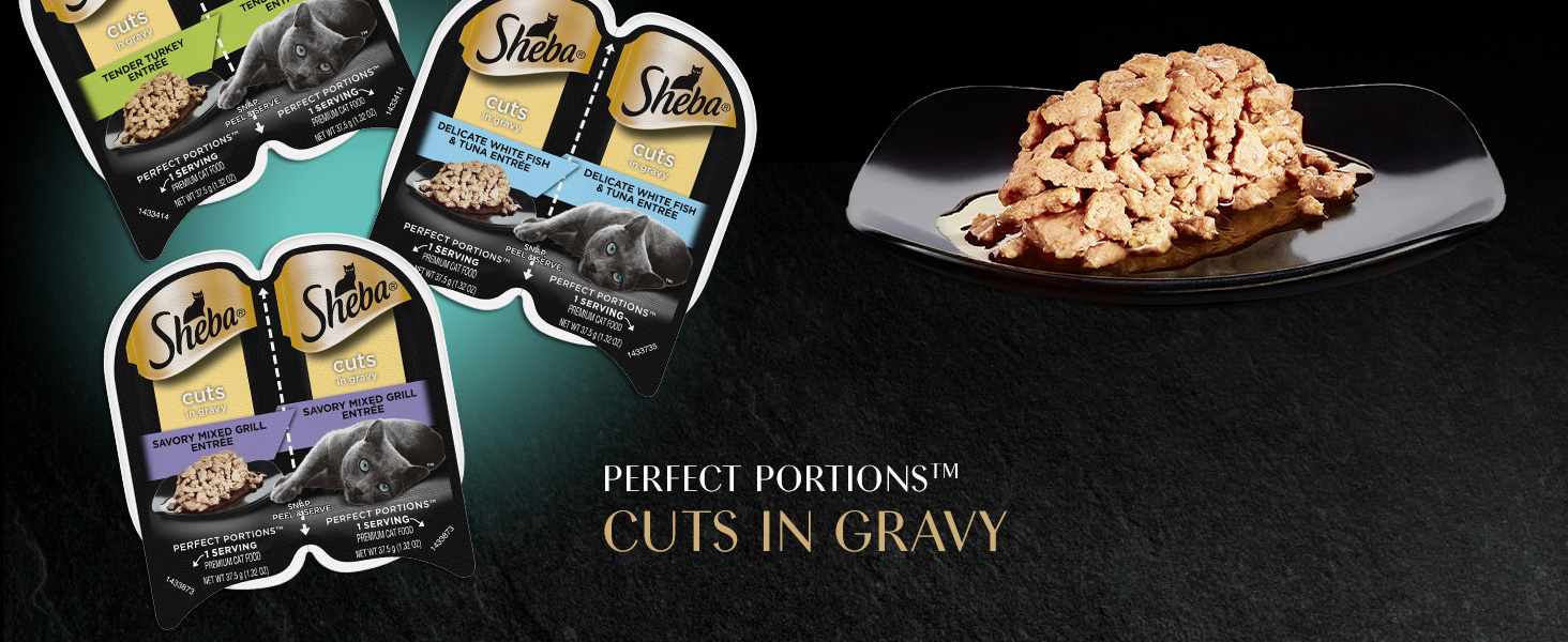 Sheba cuts in gravy wet cat food