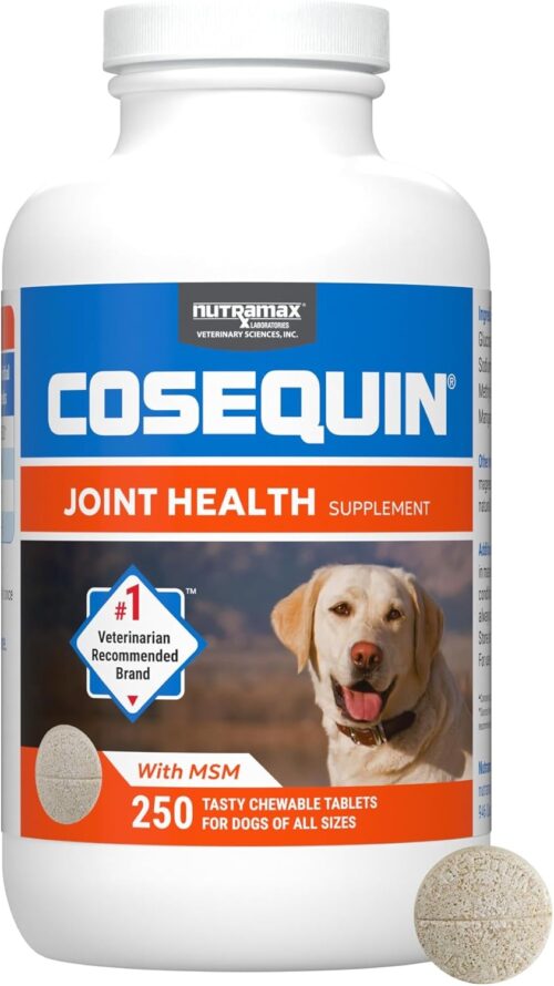 Nutramax Laboratories Cosequin Maximum Strength Joint Health Supplement for Dogs - With Glucosamine, Chondroitin, and MSM, 132 Chewable Tablets - Image 10
