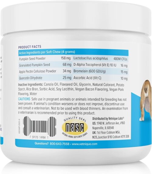Vetnique Labs Glandex Anal Gland Soft Chew Treats with Pumpkin for Dogs Digestive Enzymes, Probiotics Fiber Supplement for Dogs Boot The Scoot (Peanut Butter Chews, 60 Count) - Image 11