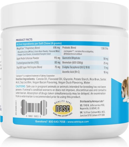 Vetnique Labs Glandex Anal Gland Soft Chew Treats with Pumpkin for Dogs Digestive Enzymes, Probiotics Fiber Supplement for Dogs Boot The Scoot (Peanut Butter Chews, 60 Count) - Image 14
