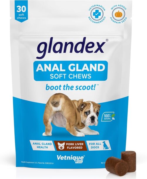 Vetnique Labs Glandex Anal Gland Soft Chew Treats with Pumpkin for Dogs Digestive Enzymes, Probiotics Fiber Supplement for Dogs Boot The Scoot (Peanut Butter Chews, 60 Count) - Image 25