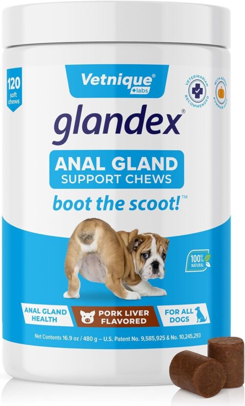 Vetnique Labs Glandex Anal Gland Soft Chew Treats with Pumpkin for Dogs Digestive Enzymes, Probiotics Fiber Supplement for Dogs Boot The Scoot (Peanut Butter Chews, 60 Count) - Image 28