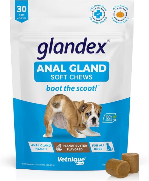 Vetnique Labs Glandex Anal Gland Soft Chew Treats with Pumpkin for Dogs Digestive Enzymes, Probiotics Fiber Supplement for Dogs Boot The Scoot (Peanut Butter Chews, 60 Count) - Image 31
