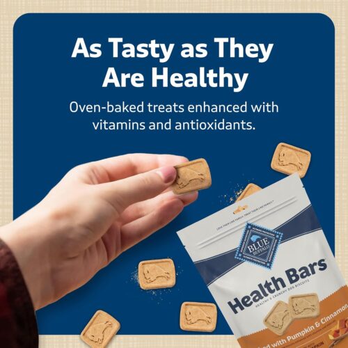 Blue Buffalo Health Bars Crunchy Dog Biscuits, Oven-Baked With Natural Ingredients, Pumpkin & Cinnamon, 16-oz Bag - Image 7