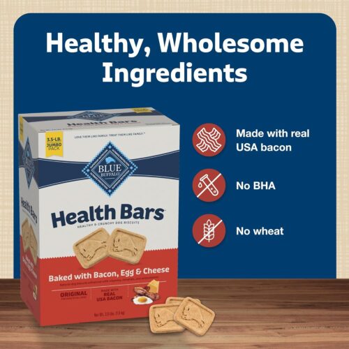 Blue Buffalo Health Bars Crunchy Dog Biscuits, Oven-Baked With Natural Ingredients, Pumpkin & Cinnamon, 16-oz Bag - Image 82