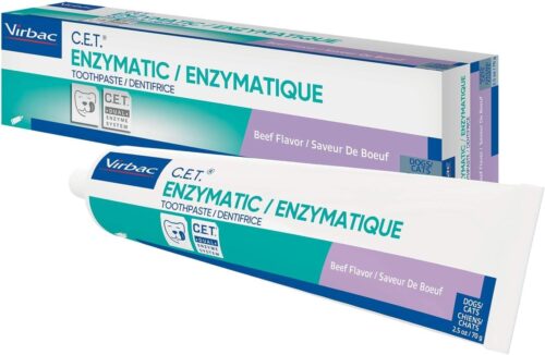 Virbac C.E.T. Enzymatic Toothpaste Eliminates Bad Breath by Removing Plaque and Tartar Buildup Best Pet Dental Care Toothpaste Vanilla Mint Flavor 2.5 Oz Tube - Image 14