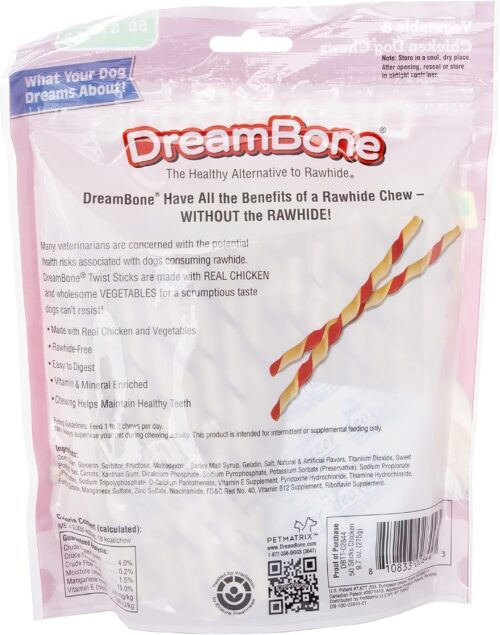 DreamBone Twist Sticks, Made With Real Chicken, Rawhide-Free Chews for Dogs, 50 Count - Image 47