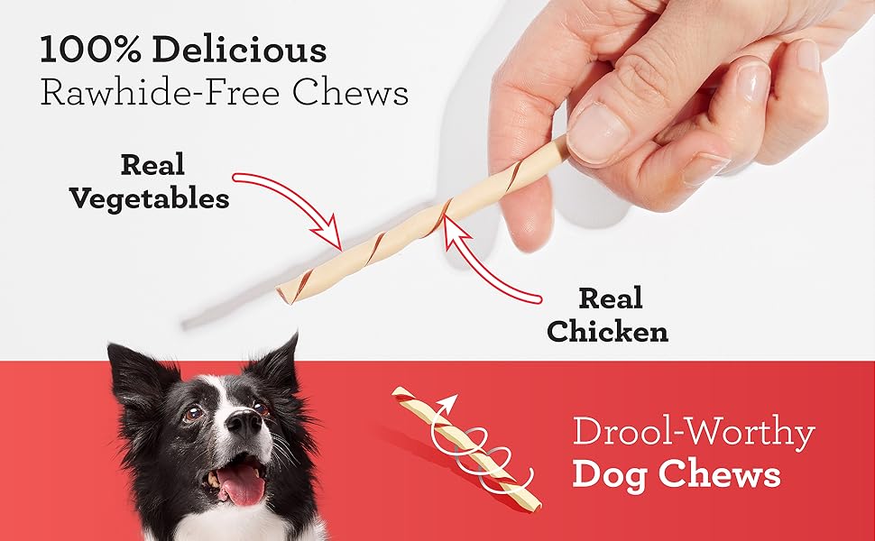 100% Delicious Rawhide Free Chews