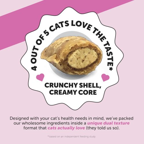 Pet Honesty Cat Multivitamin Crunchy & Creamy Chews - Cat Treats for Health + Immune, Joint Support, Skin & Coat, & Digestion - Vitamins with Omega 3s, Lysine & Probiotics (30 Day Supply) - Image 4