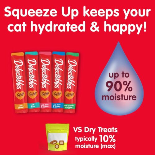 Delectables Squeeze Up Variety Pack, Creamy Squeezable Puree, Lickable Wet Cat Treats, Grain Free, No Added Fillers, No by-Products, No Added Preservatives, 0.5 Ounces Tube, 72 Tubes Total - Image 11