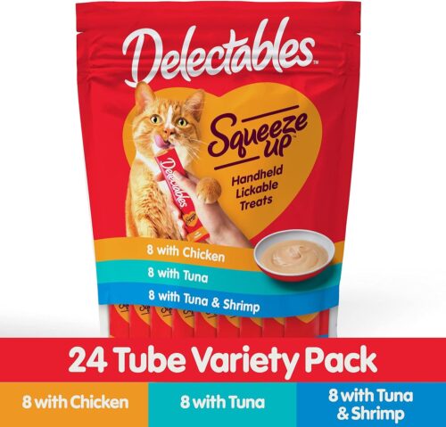 Delectables Squeeze Up Variety Pack, Creamy Squeezable Puree, Lickable Wet Cat Treats, Grain Free, No Added Fillers, No by-Products, No Added Preservatives, 0.5 Ounces Tube, 72 Tubes Total - Image 27