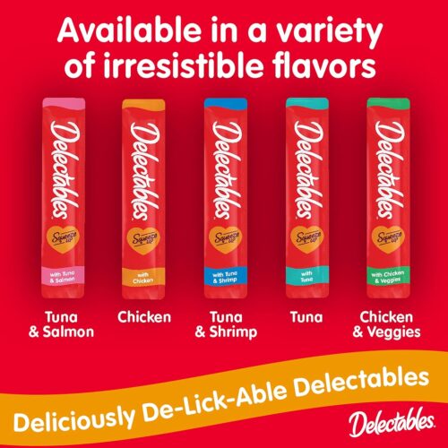 Delectables Squeeze Up Variety Pack, Creamy Squeezable Puree, Lickable Wet Cat Treats, Grain Free, No Added Fillers, No by-Products, No Added Preservatives, 0.5 Ounces Tube, 72 Tubes Total - Image 30