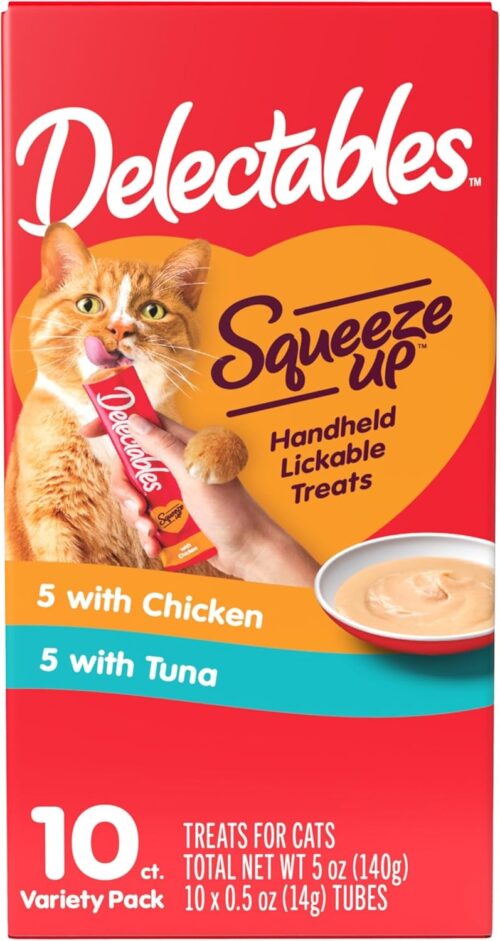 Delectables Squeeze Up Variety Pack, Creamy Squeezable Puree, Lickable Wet Cat Treats, Grain Free, No Added Fillers, No by-Products, No Added Preservatives, 0.5 Ounces Tube, 72 Tubes Total - Image 31