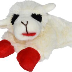 Multipet Lamb Chop Dog Plush Toy - Squeaky Toy for All Dogs - Extra Soft Plush - Stuffed Animal Dog Toy for Cuddling & Playing - Cute Pet Toy (6", Cream)
