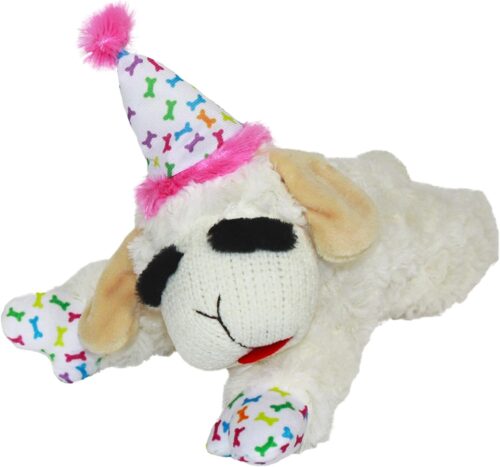 Multipet Lamb Chop Dog Plush Toy - Squeaky Toy for All Dogs - Extra Soft Plush - Stuffed Animal Dog Toy for Cuddling & Playing - Cute Pet Toy (6", Cream) - Image 2