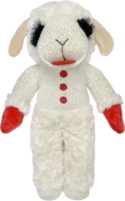 Multipet Lamb Chop Dog Plush Toy - Squeaky Toy for All Dogs - Extra Soft Plush - Stuffed Animal Dog Toy for Cuddling & Playing - Cute Pet Toy (6", Cream) - Image 10