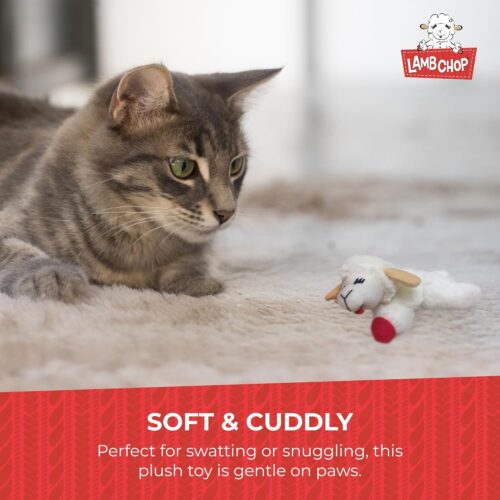 Multipet Lamb Chop Dog Plush Toy - Squeaky Toy for All Dogs - Extra Soft Plush - Stuffed Animal Dog Toy for Cuddling & Playing - Cute Pet Toy (6", Cream) - Image 22