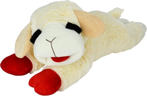 Multipet Lamb Chop Dog Plush Toy - Squeaky Toy for All Dogs - Extra Soft Plush - Stuffed Animal Dog Toy for Cuddling & Playing - Cute Pet Toy (6", Cream) - Image 27