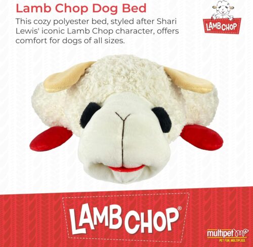 Multipet Lamb Chop Dog Plush Toy - Squeaky Toy for All Dogs - Extra Soft Plush - Stuffed Animal Dog Toy for Cuddling & Playing - Cute Pet Toy (6", Cream) - Image 36