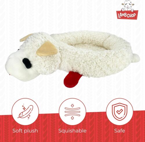 Multipet Lamb Chop Dog Plush Toy - Squeaky Toy for All Dogs - Extra Soft Plush - Stuffed Animal Dog Toy for Cuddling & Playing - Cute Pet Toy (6", Cream) - Image 37