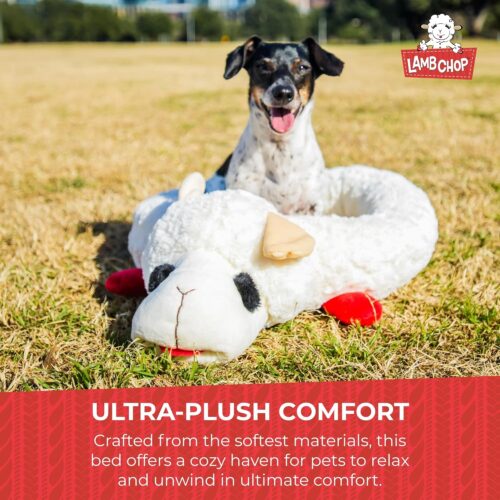 Multipet Lamb Chop Dog Plush Toy - Squeaky Toy for All Dogs - Extra Soft Plush - Stuffed Animal Dog Toy for Cuddling & Playing - Cute Pet Toy (6", Cream) - Image 39