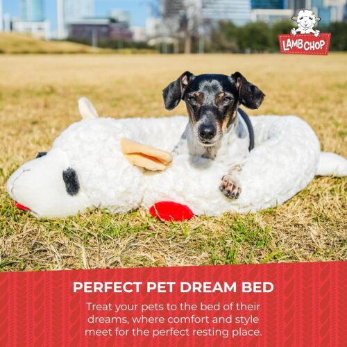 Multipet Lamb Chop Dog Plush Toy - Squeaky Toy for All Dogs - Extra Soft Plush - Stuffed Animal Dog Toy for Cuddling & Playing - Cute Pet Toy (6", Cream) - Image 42