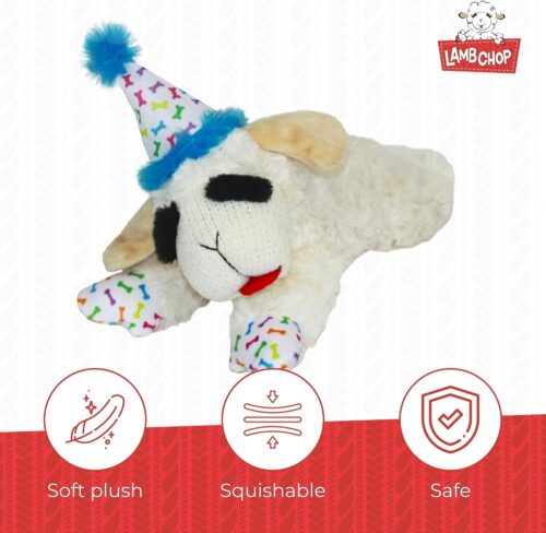 Multipet Lamb Chop Dog Plush Toy - Squeaky Toy for All Dogs - Extra Soft Plush - Stuffed Animal Dog Toy for Cuddling & Playing - Cute Pet Toy (6", Cream) - Image 51