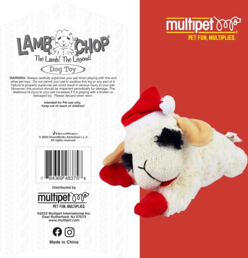 Multipet Lamb Chop Dog Plush Toy - Squeaky Toy for All Dogs - Extra Soft Plush - Stuffed Animal Dog Toy for Cuddling & Playing - Cute Pet Toy (6", Cream) - Image 65