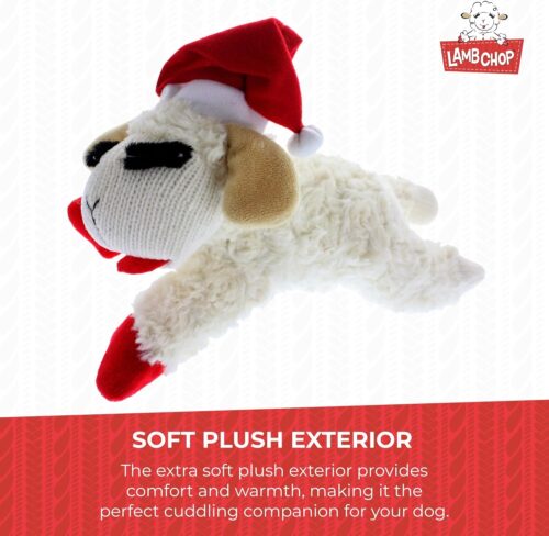 Multipet Lamb Chop Dog Plush Toy - Squeaky Toy for All Dogs - Extra Soft Plush - Stuffed Animal Dog Toy for Cuddling & Playing - Cute Pet Toy (6", Cream) - Image 66