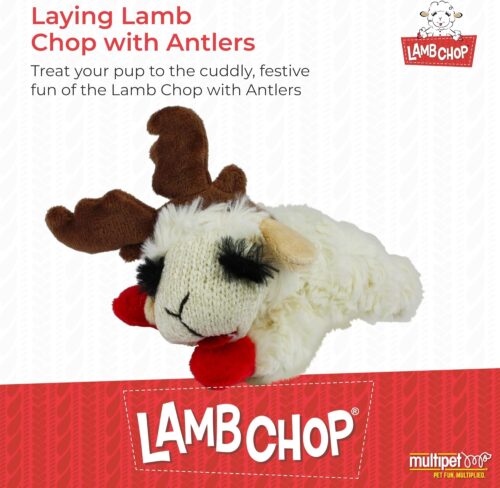 Multipet Lamb Chop Dog Plush Toy - Squeaky Toy for All Dogs - Extra Soft Plush - Stuffed Animal Dog Toy for Cuddling & Playing - Cute Pet Toy (6", Cream) - Image 69
