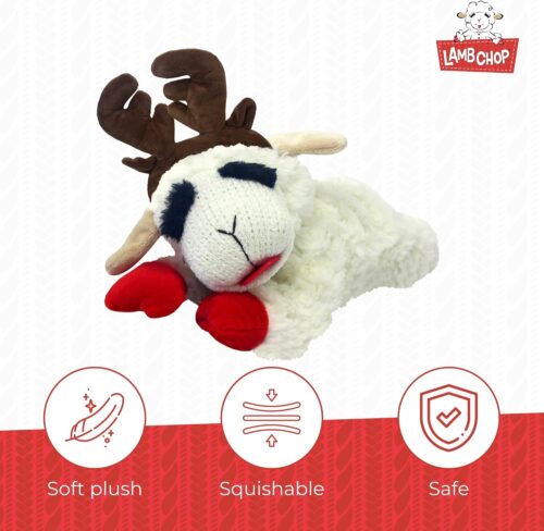 Multipet Lamb Chop Dog Plush Toy - Squeaky Toy for All Dogs - Extra Soft Plush - Stuffed Animal Dog Toy for Cuddling & Playing - Cute Pet Toy (6", Cream) - Image 70