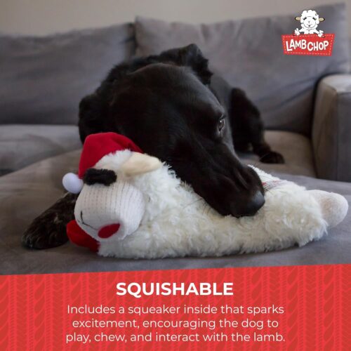 Multipet Lamb Chop Dog Plush Toy - Squeaky Toy for All Dogs - Extra Soft Plush - Stuffed Animal Dog Toy for Cuddling & Playing - Cute Pet Toy (6", Cream) - Image 76