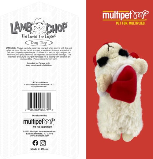 Multipet Lamb Chop Dog Plush Toy - Squeaky Toy for All Dogs - Extra Soft Plush - Stuffed Animal Dog Toy for Cuddling & Playing - Cute Pet Toy (6", Cream) - Image 77