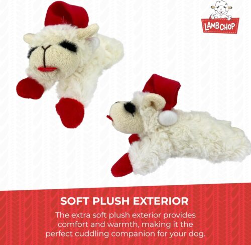 Multipet Lamb Chop Dog Plush Toy - Squeaky Toy for All Dogs - Extra Soft Plush - Stuffed Animal Dog Toy for Cuddling & Playing - Cute Pet Toy (6", Cream) - Image 78