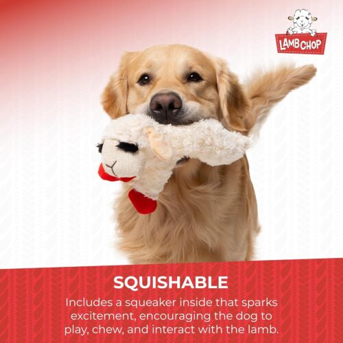 Multipet Lamb Chop Dog Plush Toy - Squeaky Toy for All Dogs - Extra Soft Plush - Stuffed Animal Dog Toy for Cuddling & Playing - Cute Pet Toy (6", Cream) - Image 85