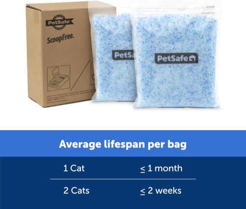 PetSafe ScoopFree Premium Crystal Cat Litter - Outperforms Clay Litter - Less Tracking, Dust for A Fresh Home - Non-Clumping - Two 4.3 lb Bags of Litter (8.6 lb Total) - Original Blue - Image 5