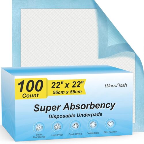 50 Count 30” x 36” Super Absorbency Disposable Underpads, Leakproof Quick Drying, Baby Puppy & Adults Bed Pads Disposable Adults, Dog Pee Pads Extra Large, XXL Incontinence Pads - Image 11