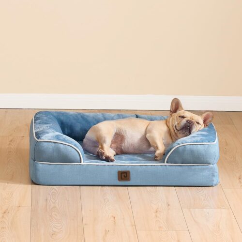 EHEYCIGA Orthopedic Dog Beds for Extra Large Dogs, Waterproof Memory Foam XL Pet Bed with Sides, Non-Slip and Egg-Crate Foam Big Dog Couch Bed with Washable Removable Cover, Grey - Image 9