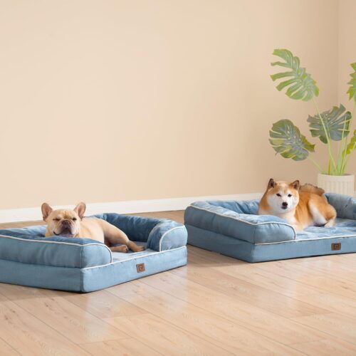 EHEYCIGA Orthopedic Dog Beds for Extra Large Dogs, Waterproof Memory Foam XL Pet Bed with Sides, Non-Slip and Egg-Crate Foam Big Dog Couch Bed with Washable Removable Cover, Grey - Image 10