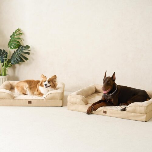 EHEYCIGA Orthopedic Dog Beds for Extra Large Dogs, Waterproof Memory Foam XL Pet Bed with Sides, Non-Slip and Egg-Crate Foam Big Dog Couch Bed with Washable Removable Cover, Grey - Image 25
