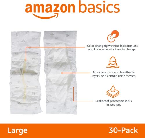 Amazon Basics Male Dog Diapers, 30 Count, Small, Ultra Absorbent Disposable Wrap with Secure Fit, Leakproof and Comfortable - Image 25