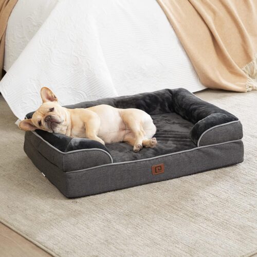 EHEYCIGA Orthopedic Dog Beds for Extra Large Dogs, Waterproof Memory Foam XL Pet Bed with Sides, Non-Slip and Egg-Crate Foam Big Dog Couch Bed with Washable Removable Cover, Grey - Image 35