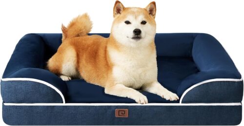 EHEYCIGA Orthopedic Dog Beds for Extra Large Dogs, Waterproof Memory Foam XL Pet Bed with Sides, Non-Slip and Egg-Crate Foam Big Dog Couch Bed with Washable Removable Cover, Grey - Image 37
