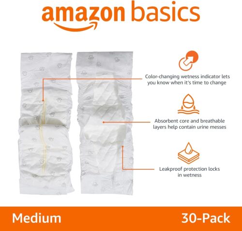 Amazon Basics Male Dog Diapers, 30 Count, Small, Ultra Absorbent Disposable Wrap with Secure Fit, Leakproof and Comfortable - Image 31