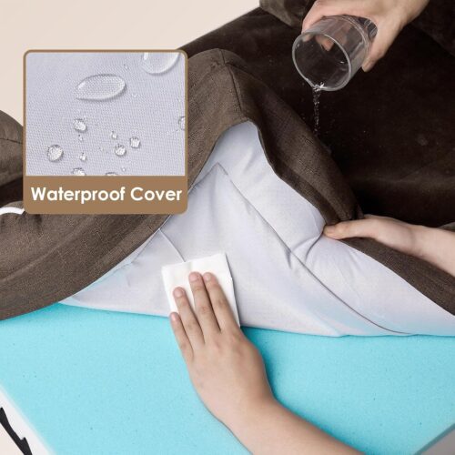 EHEYCIGA Orthopedic Dog Beds for Extra Large Dogs, Waterproof Memory Foam XL Pet Bed with Sides, Non-Slip and Egg-Crate Foam Big Dog Couch Bed with Washable Removable Cover, Grey - Image 48