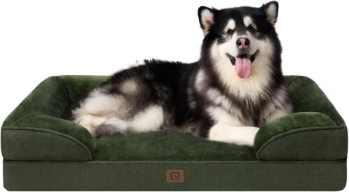 EHEYCIGA Orthopedic Dog Beds for Extra Large Dogs, Waterproof Memory Foam XL Pet Bed with Sides, Non-Slip and Egg-Crate Foam Big Dog Couch Bed with Washable Removable Cover, Grey - Image 55