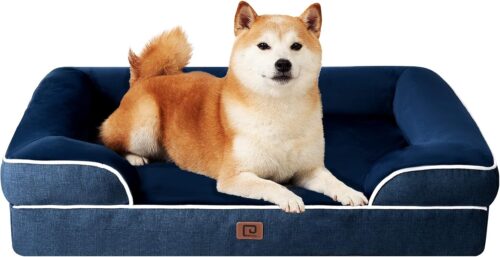 EHEYCIGA Orthopedic Dog Beds for Extra Large Dogs, Waterproof Memory Foam XL Pet Bed with Sides, Non-Slip and Egg-Crate Foam Big Dog Couch Bed with Washable Removable Cover, Grey - Image 73